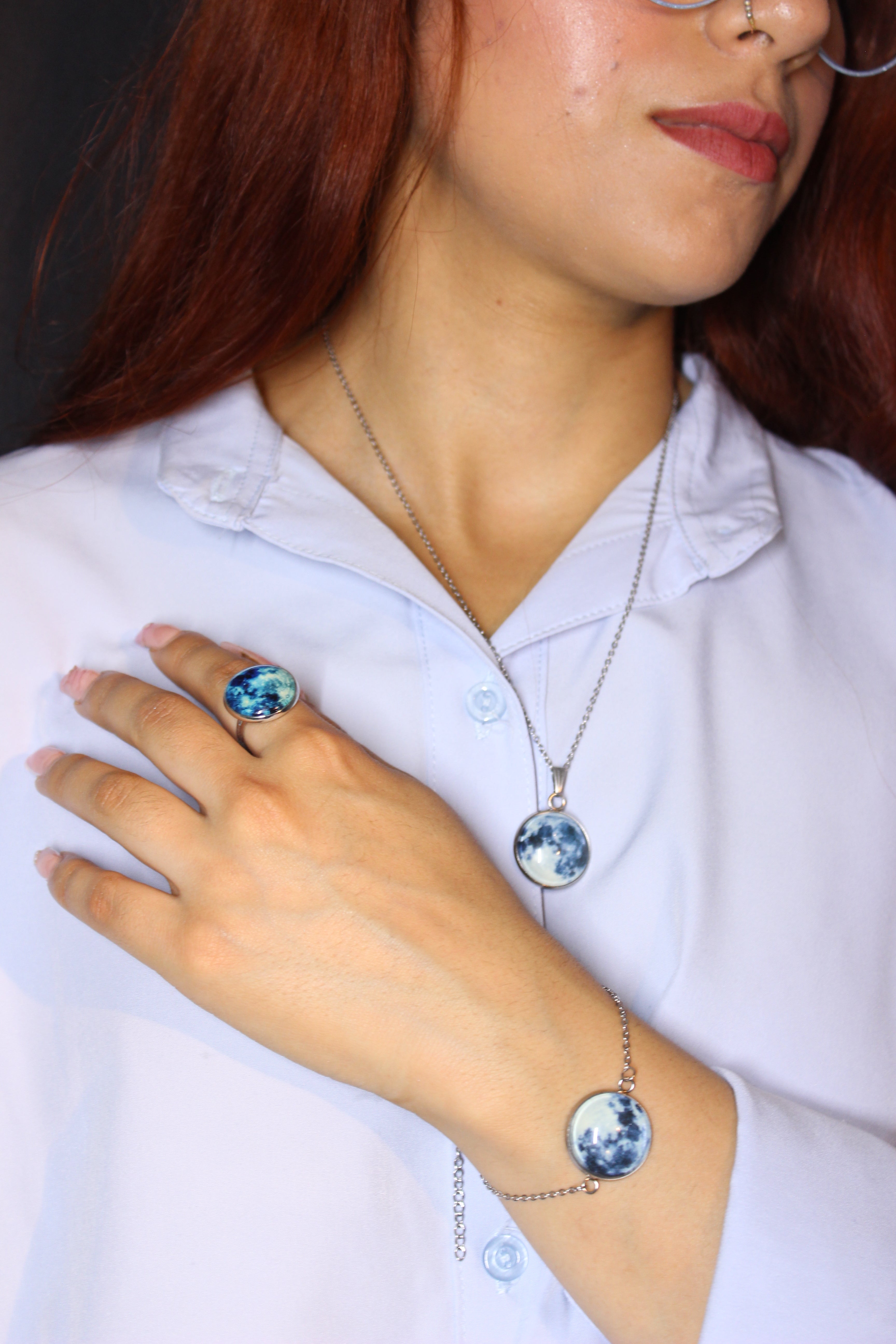 Luna Eterna – Conjunto de Joyería Cielo Nocturno