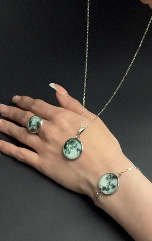 Luna Eterna – Conjunto de Joyería Cielo Nocturno