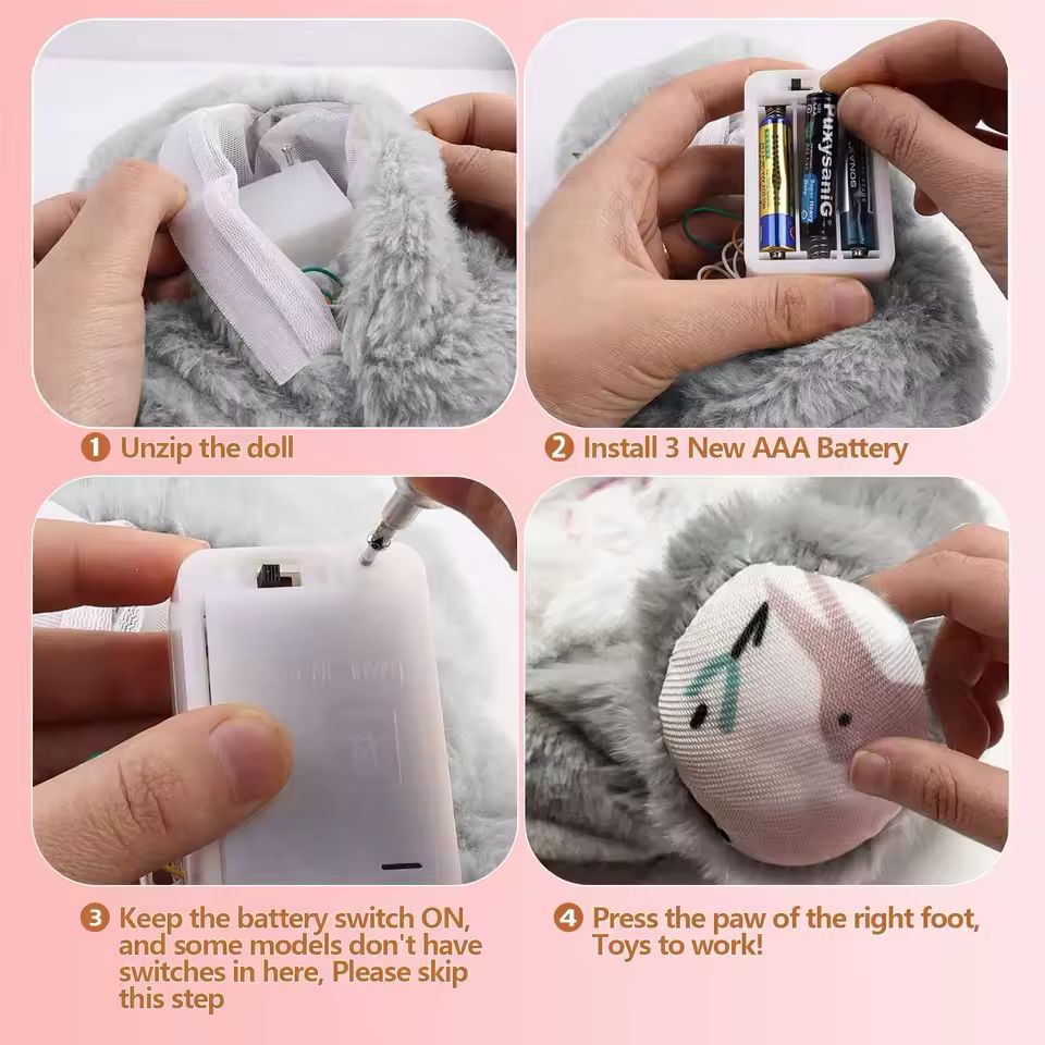 NUTRIA PELUCHE QUE RESPIRA - GRIS